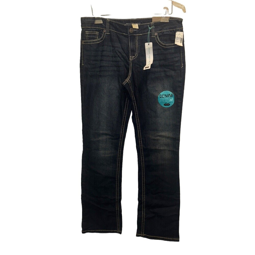 Maurices Boot Cut Jeans Light Wash Pockets Stretch Denim woman's 11/12R